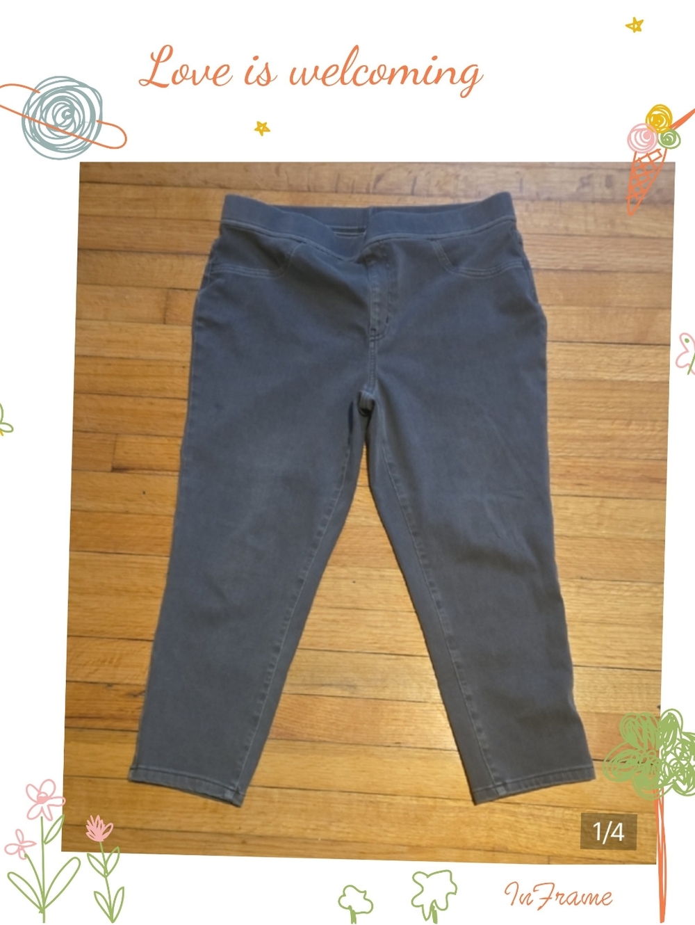 Time and Tru Cropped Ankle Pants in Olive Marked Xl Fit Like A Large